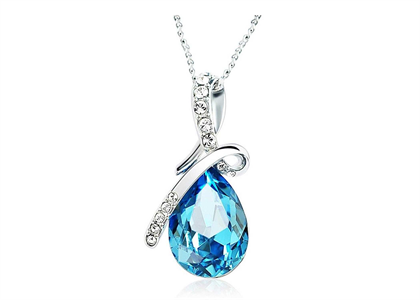 CZ Studded Gemstone Pendant